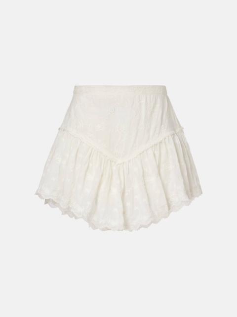 Isabel Marant Zoelia embroidered cotton and silk shorts