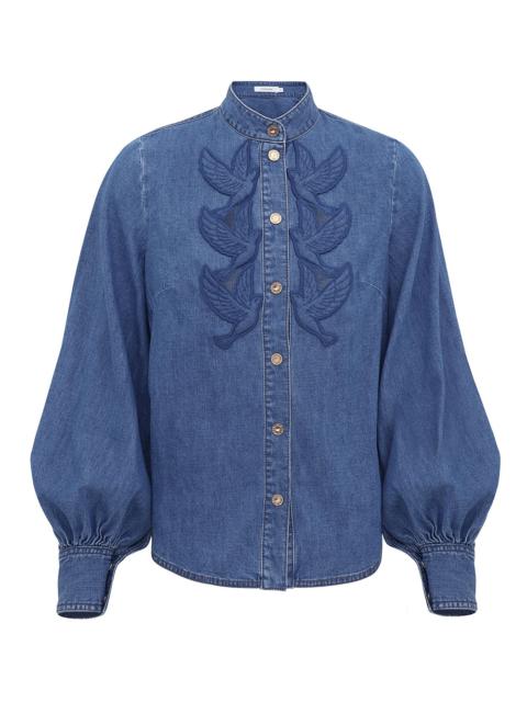 Zimmermann DENIM APPLIQUE SHIRT