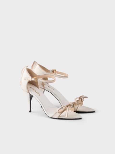 Prada Leather bow sandals