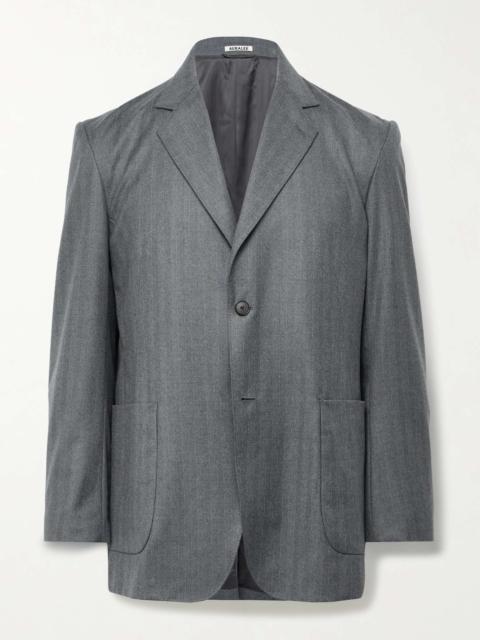 Unstructured Pinstriped Wool-Blend Twill Suit Jacket