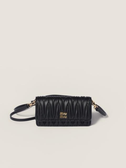 Miu Miu Matelassé nappa leather pouch