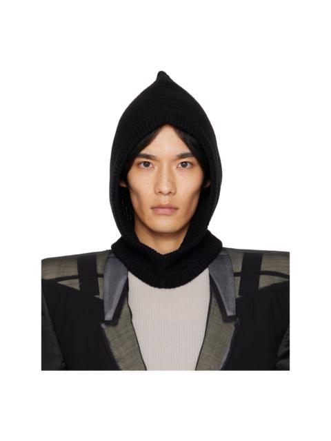 Rick Owens Black Concordians Cashmere Hood