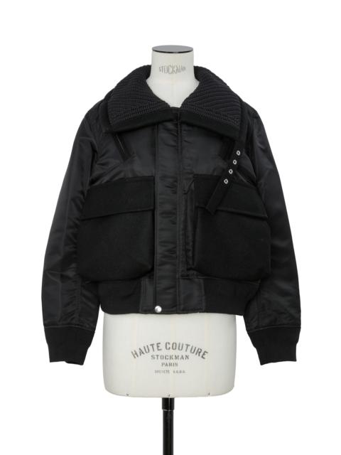 sacai Nylon Twill x Wool Melton Blouson