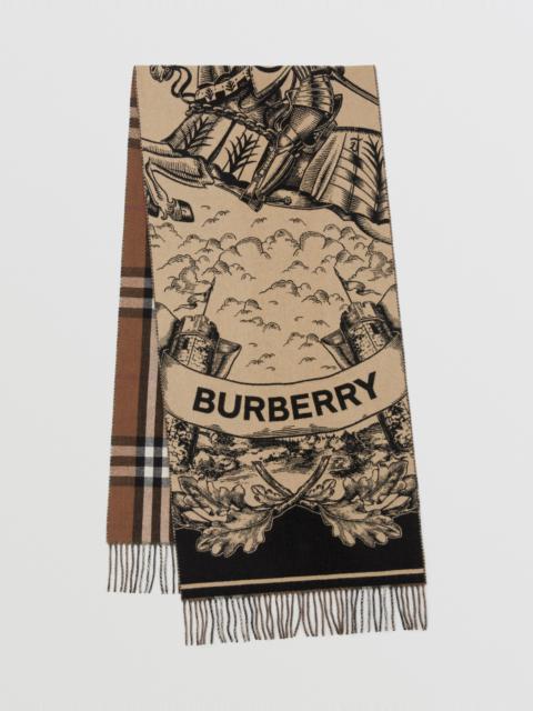 Burberry Reversible Check and EKD Cashmere Jacquard Scarf