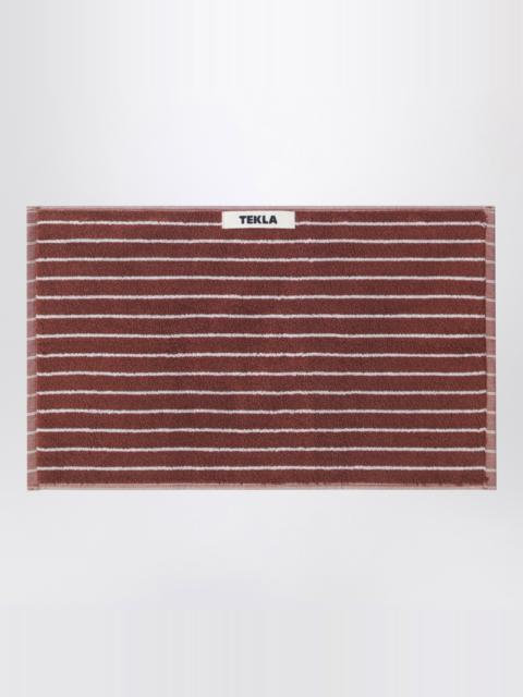Striped reddish-brown guest towel 30x50 cm