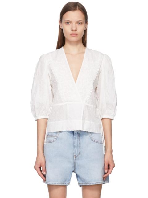 See by Chloé embroidered floral puff blouse