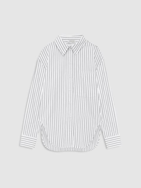 ANINE BING Scott Shirt - White And Black Stripe