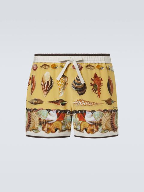 Dolce & Gabbana Printed silk shorts