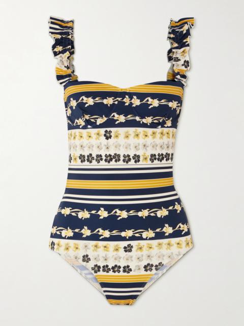 La DoubleJ Boop Open-back Printed Underwired Swimsuit