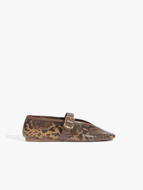 SCHUTZ Vick Buckle Leather Ballet Flat