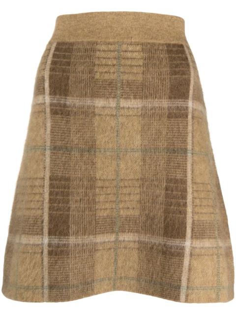 Polo Ralph Lauren checked intarsia-knit skirt