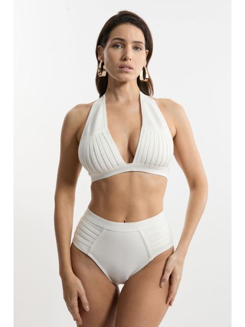 KAREN MILLEN Bandage Sheer Stripe Bikini Bottoms