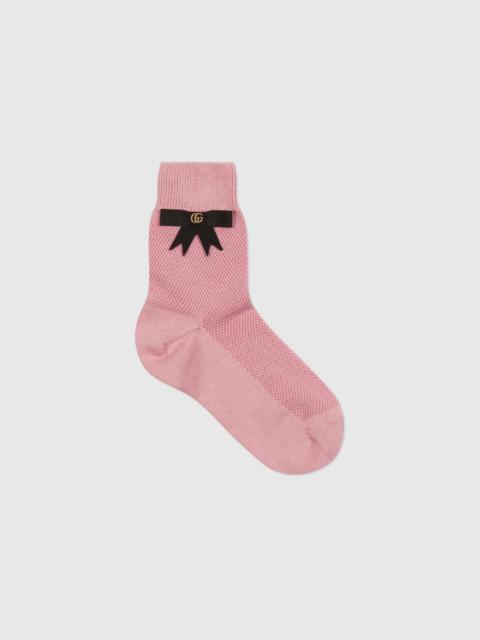 GUCCI Cotton blend socks with GG bow