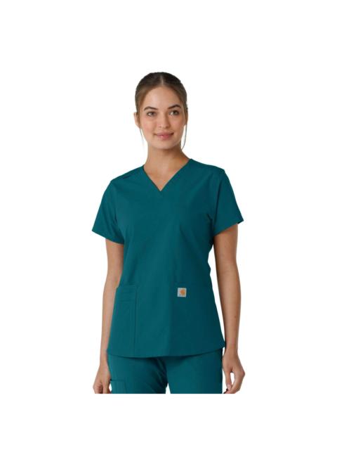 Carhartt Women's Force Essentials V-Neck Knit Panel Scrub Top