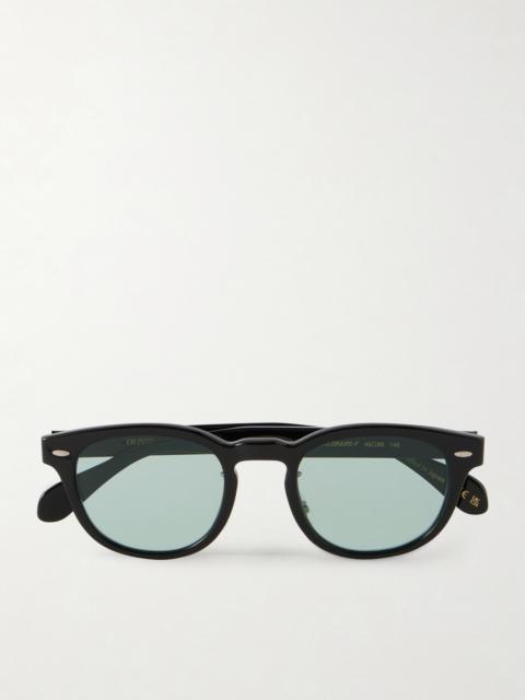 Oliver Peoples Sheldrake-F Round-Frame Acetate Sunglasses