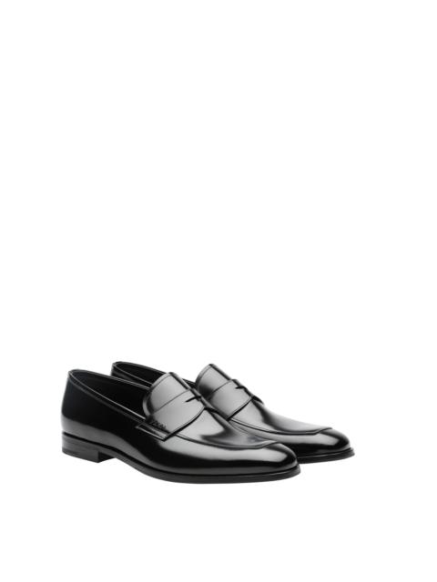 Prada Brushed leather loafers