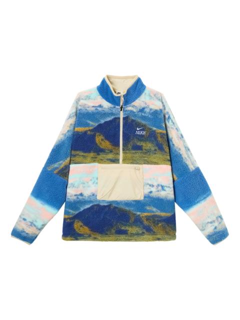 Nike Nike Club Winterized Half-Zip Anorak Faux Fleece Sweatshirt 'Blue' IQ6117-126