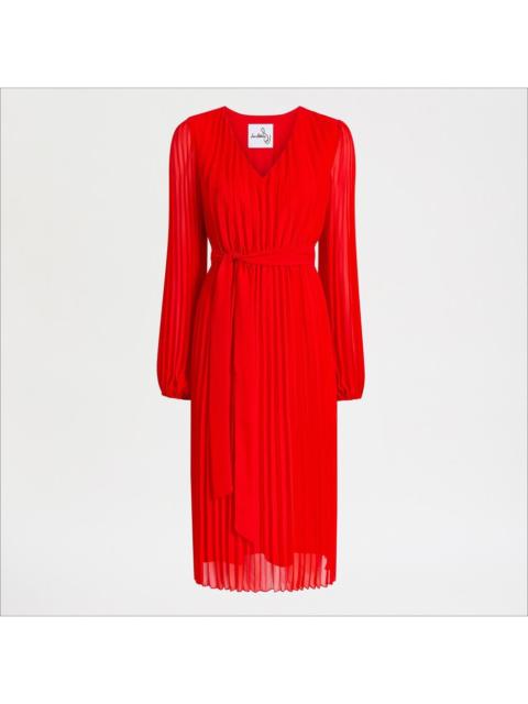 Sam Edelman Long Sleeve Plisse Maxi Dress