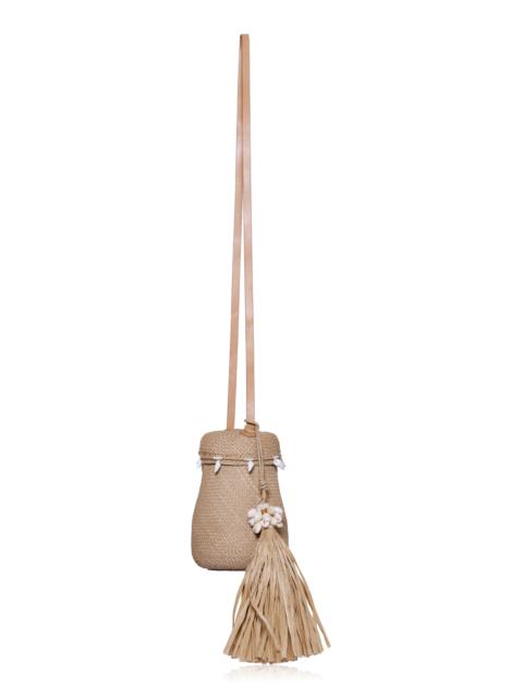 Johanna Ortiz Bohemian Elegance Palm Shoulder Bag white