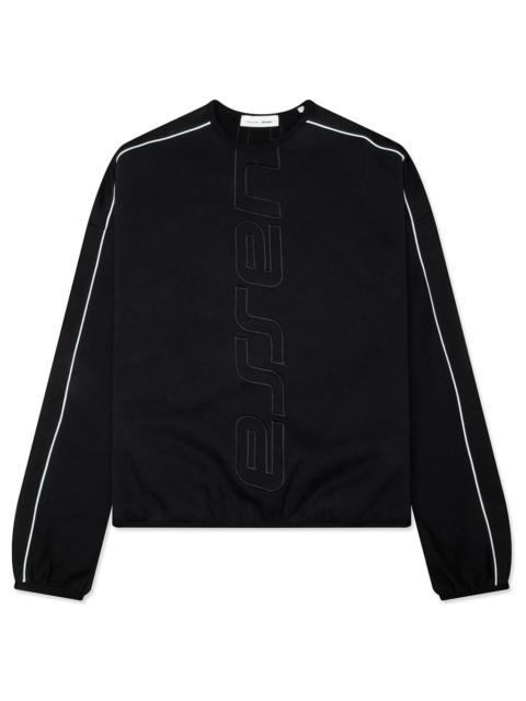 ESSENTIALS ACTIVE TRACE MODERN CREWNECK SWEATSHIRT - VINTAGE BLACK