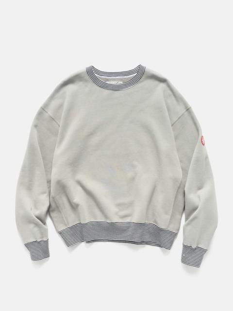 Cav Empt Stripe Rib Solid Crew Neck Khaki