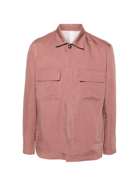spread-collar shirt jacket