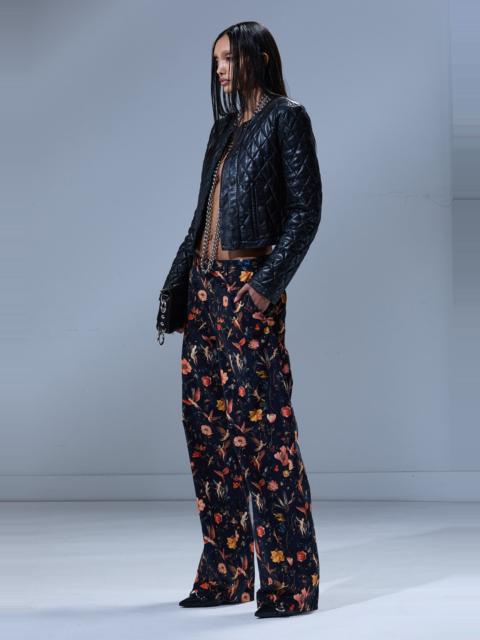 R13 FLAT FRONT WIDE LEG TROUSER