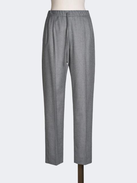 Max Mara ZAMIA Cashmere foule trousers - MEDIUM GREY