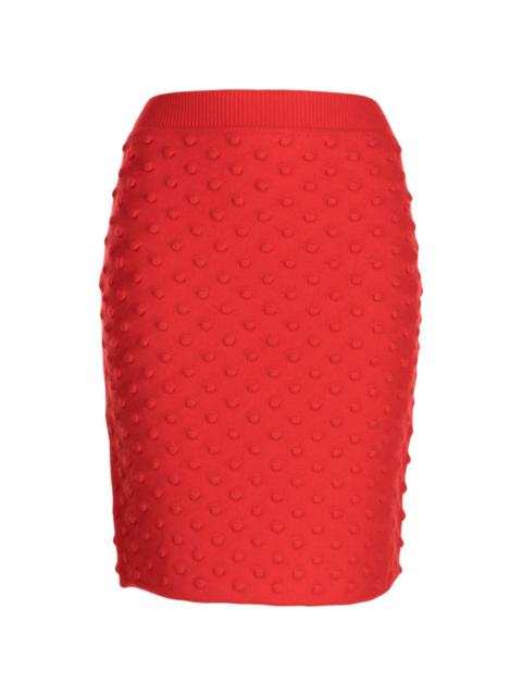 high-waisted virgin wool skirt