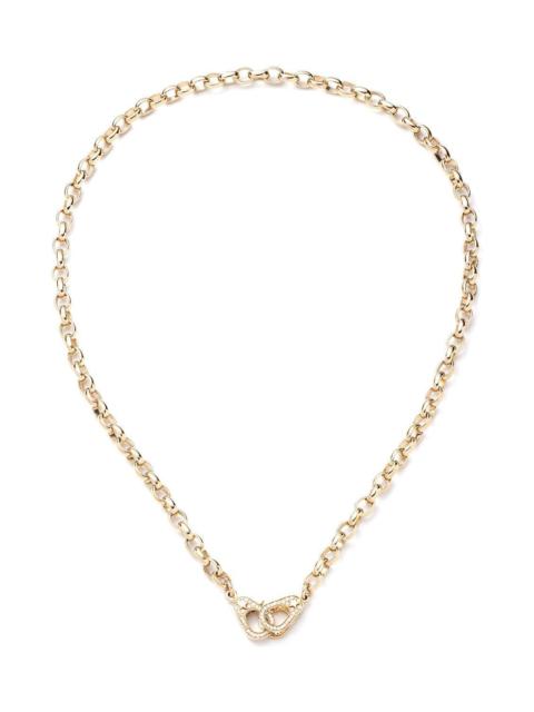 FOUNDRAE Diamonds Sister Hook Heavy Belcher Chain Choker Necklace