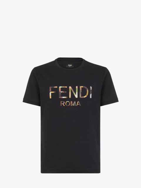 FENDI Black cotton T-shirt