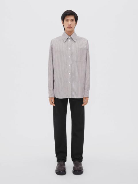 Bottega Veneta striped compact cotton shirt