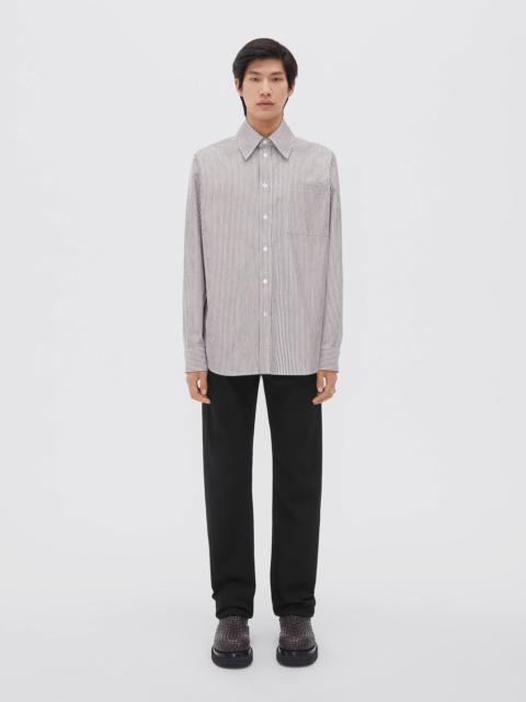 striped compact cotton shirt