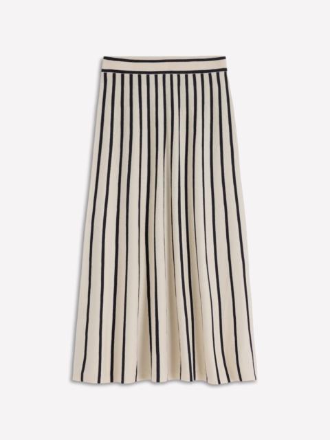 BODEN Liz Knitted Midi Skirt-Ivory Stripe