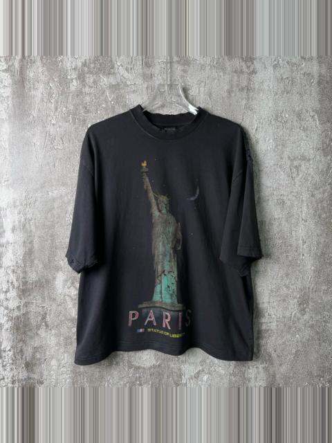 BALENCIAGA Balenciaga Statue of Liberty Print Short Sleeve Top
