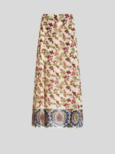 Etro SILK MIDI SKIRT WITH FRUIT