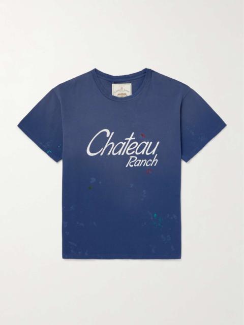 GALLERY DEPT. Chateau Ranch Distressed Printed Supima Cotton-Jersey T-Shirt
