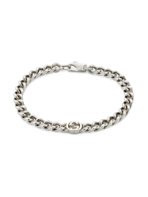 GUCCI Men's Interlocking G Sterling Silver Bracelet - Silver