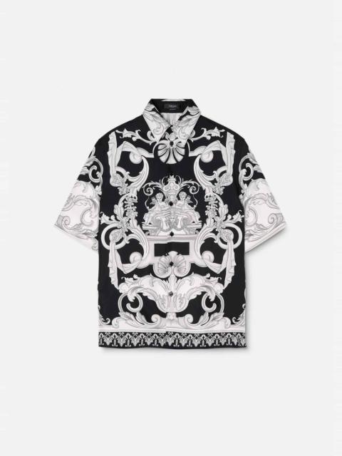 VERSACE Silver Baroque Silk Shirt