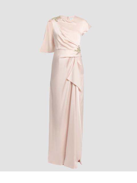 Erdem EMBELLISHED SATIN CADY GOWN