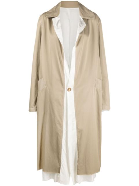 EDWARD CUMING layered single-breasted coat