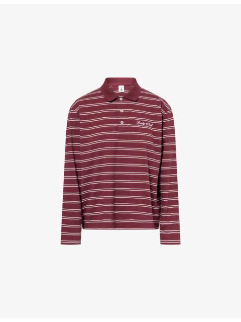 Sporty & Rich Signature-Logo Easy Cotton Polo Top
