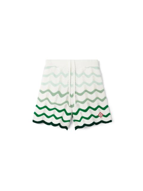 CASABLANCA Wavy Gradient Crochet Shorts | Casablanca Paris