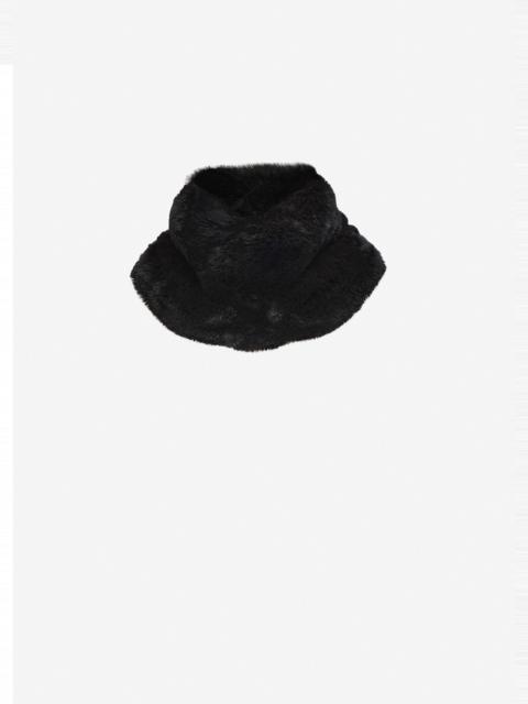MAGDA BUTRYM Faux fur high collar in black