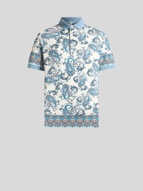 Etro COTTON POLO SHIRT WITH PLACED PRINT