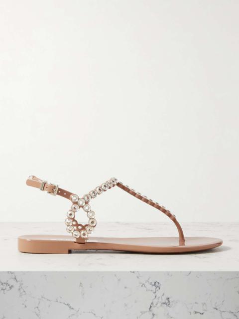 AQUAZZURA Almost Bare crystal-embellished PVC sandals