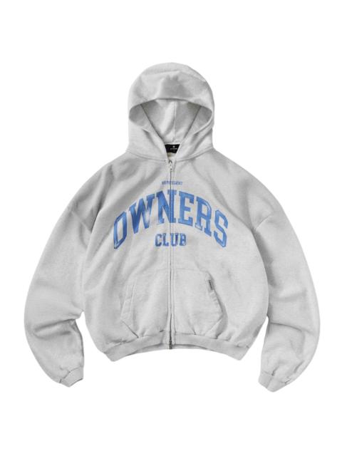 REPRESENT Men's Owners Full-Zip Hoodie - Sprayed Ice Grey Marl