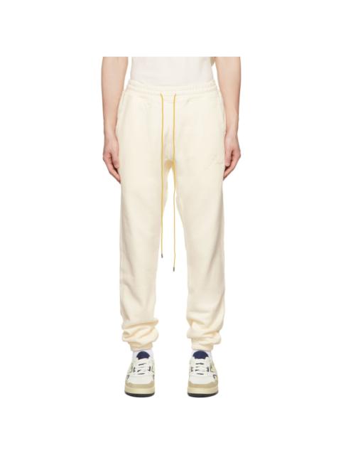 Rhude Off-White Embroidered Lounge Pants