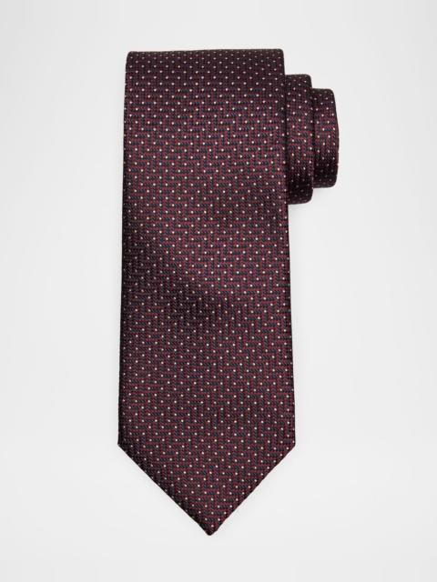 Brioni Men & apos;s Micro-Woven Jacquard Silk Tie