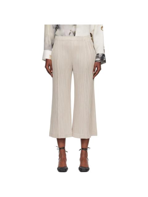 Pleats Please Issey Miyake Gray Thicker 1 Trousers